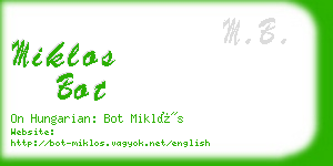 miklos bot business card